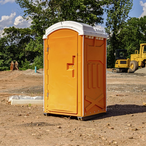 how often are the porta potties cleaned and serviced during a rental period in Valliant